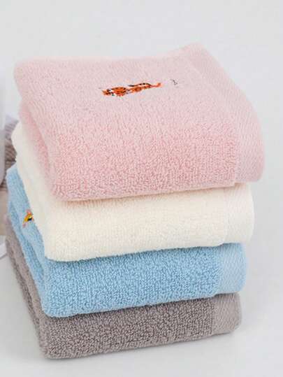 1/4 قطع من المناشف القطنية الصغيرة ، مستطيلة الشكل ، مطرزة بطباعة كرتونية لحيوانات الفهد والزرافة والكوالا ، ماصة وناعمة وسريعة الجفاف ، مناسبة للحمام والمطبخ والعطلات والسفر والمدرسة ، لكِلا الجنسين