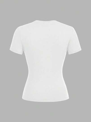 EZwear قميصين قصير الأكمام بطقم رقبة مناسبين للطبقات الربيع والصيف، أسلوب كاجوال بسيط وأساسي