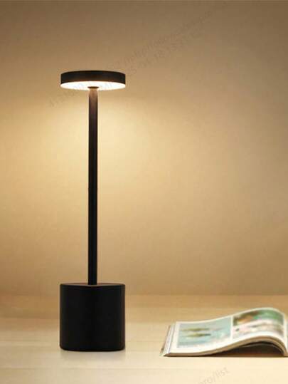 مصباح طاولة محمول معدني LED 1 قطعة مع مستشعر لمس، قابل للخفت التدريجي بدرجات السطوع، بطارية قابلة للشحن، إضاءة ليلية للأطفال في غرفة الحضانة، مصباح طاولة الليل، مصباح جانب السرير متوفر بالألوان الأسود والذهبي والفضي والأبيض