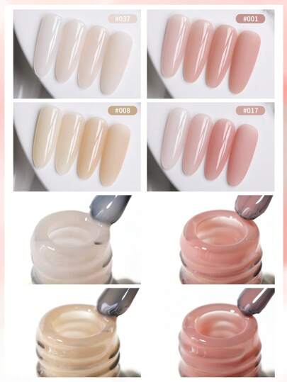 XEIJAYI مجموعة طلاء أظافر جيل 4 قطع 15 مل من XEIJAYI، طقم طلاء جل شائع، طلاء جل للنقع تحت أشعة الأشعة فوق البنفسجية / الصمام، للاستخدام المنزلي وصالونات الأظافر وفن الأظافر DIY للصيف