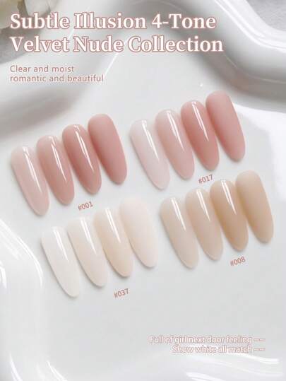 XEIJAYI مجموعة طلاء أظافر جيل 4 قطع 15 مل من XEIJAYI، طقم طلاء جل شائع، طلاء جل للنقع تحت أشعة الأشعة فوق البنفسجية / الصمام، للاستخدام المنزلي وصالونات الأظافر وفن الأظافر DIY للصيف