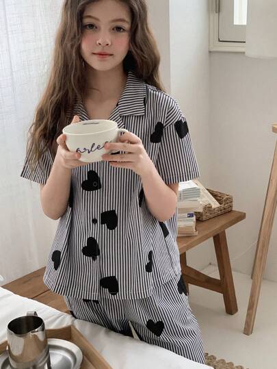 بيجاما DAZY ملابس بيجاما/ملابس منزلية كبيرة الحجم للفتيات للموسم الانتقالي