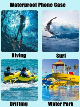 حقيبة واقية للهاتف مقاومة للماء مع حزام للخصر، اكسسوارات للشاطئ، للقوارب والسباحة والغطس والتجديف والشاطئ والحمام والحديقة المائية والسفر، منظم صغير الحجم لعناصر السفر المنزلي والبحري والأساسيات، حقيبة سفر صغيرة محمولة