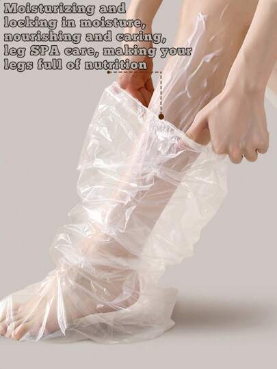 200 قطعة/ عبوة جوارب بلاستيكية شفافة قابلة للتخلص منها، غطاء للقدم، قناع للقدم، نقع للقدم، تغطية للتجريب على الأحذية