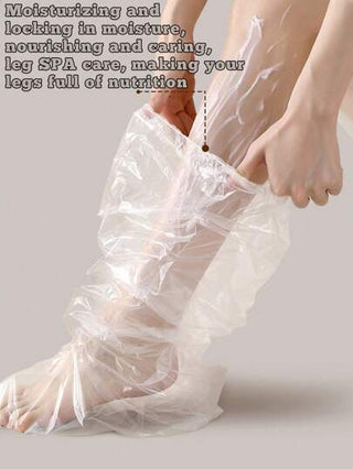 200 قطعة/ عبوة جوارب بلاستيكية شفافة قابلة للتخلص منها، غطاء للقدم، قناع للقدم، نقع للقدم، تغطية للتجريب على الأحذية