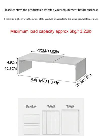 قطعة واحدة من رف مطبخ قابل للتوسيع، منظم خزانة سطح المطبخ البلاستيكي مع رفوف وأقسام قابلة للضبط للتوابل والأواني المطبخية، بدون تجميع، رفوف متعددة الطبقات، رف أدوات مطبخ
