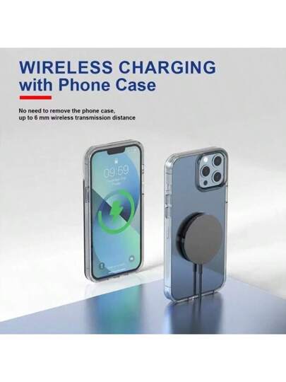 شاحن لاسلكي مغناطيسي من نوع VIKEFON صغير السرعة شحن لاسلكي سريع من نوع C وسادة قاعدة الهاتف