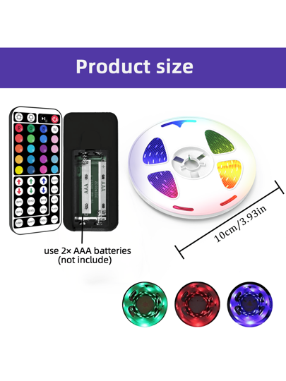 NBBUFF أشرطة إضاءة LED بطول 100 قدم / 3.28 قدم للغرفة، مع جهاز تحكم عن بعد ب- 44 مفتاح ومقبس USB، يمكن ضبط اللون والسطوع، سهلة التركيب للغرفة والمنزل والمطبخ والصالة واحتفالات الأعياد والديكور لحفلات الزفاف وعيد الميلاد