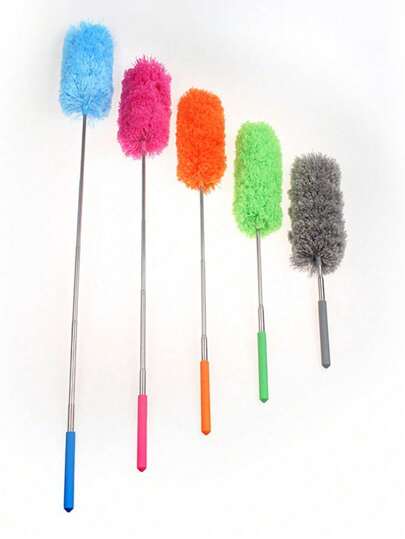 1 قطعة ممسحة من الألياف الدقيقة قابلة للتعديل، أداة فرشاة تنظيف منزلية، طول قابل للتعديل، رأس الفرشاة قابل للثني والطي، فرشاة التنظيف، مكيف الهواء المنزلي، السيارة، أثاث التنظيف، رائعة للصيف