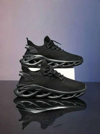 أحذية رياضية كاجوال من الشبكة مريحة، ماصة للصدمات، متعددة الاستخدامات، خفيفة الوزن، مقاومة للروائح الكريهة، تنفس، أسلوب الحرم الجامعي، بتصميم عصري، أسود، لأسلوب الهالوين الجديد للرجال