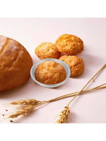 قالب كيك/ برجر/ كريمة/ حلوى مكون من 2/5/10 قطع من سبيكة الألومنيوم، مثالي لخبز الكيك والحلويات الصغيرة والقادر على إعادة الاستخدام