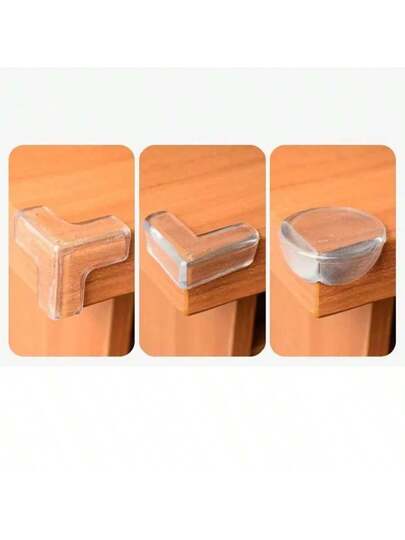 أثاث مكتبي 4/ 10 حماية حافة زاوية ضد الاصطدام ، حارس سيليكون ناعم شفاف للزوايا ، زوايا المكاتب والطاولات والخزانات والأثاث المكتبي المعدني أو الزجاجي والأرفف والخزائن والأدراج والحمامات والساللم والخزائن والطاولات