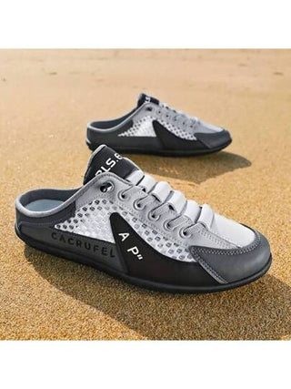 صنادل رياضية وخارجية أنيقة للرجال، نعل زلاجة عصرية (تسليم عشوائي لحرف ALP أو VP مطبوع على الجزء الأعلى)