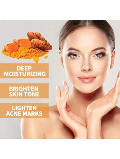 مصل الوجه بالكركم - مرطب ومغذ، يساعد على إخفاء البقع والندبات الناتجة عن حب الشباب، ويضفي نضارة وإشراقة