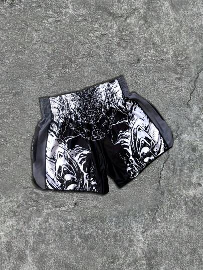 شورت رجالى للموي تاي مريح وقابل للتنفس، شيك، للربيع/الصيف 2025