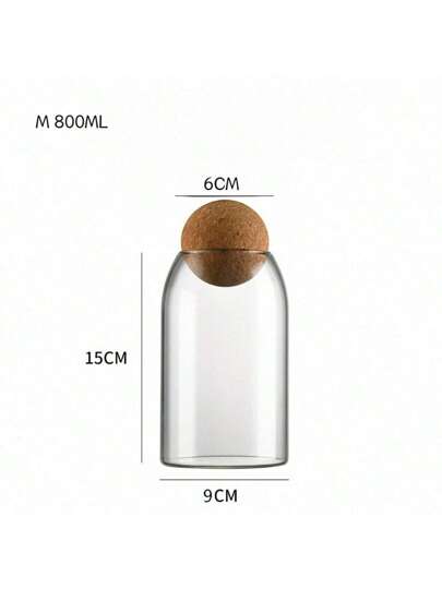 زجاجة تخزين زجاجية محكمة الإغلاق نوع كلاسيكي، وعاء مطبخي متعدد الاستخدامات لتخزين الحبوب وحبوب القهوة والمكسرات وأوراق الشاي والحلويات قطعة واحدة