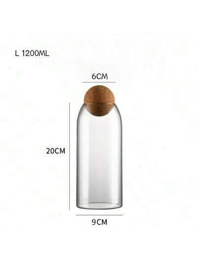 زجاجة تخزين زجاجية محكمة الإغلاق نوع كلاسيكي، وعاء مطبخي متعدد الاستخدامات لتخزين الحبوب وحبوب القهوة والمكسرات وأوراق الشاي والحلويات قطعة واحدة