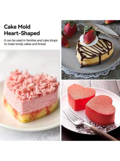 قالب فرن بقاع قابل للفصل على شكل قلب (4.13 بوصة)، قالب فرن غير لاصق ربيعي لتحضير الكيك الجبني والبيض المقلي والهلام والطبقات الكعكة المناسبة لحفلات الزفاف، قاعدة قابلة للإزالة وغير منفذ، مجموعة أدوات خبز، أدوات مطبخ