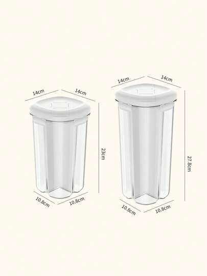 1 حاوية مختومة مقسَّمة ، جرار حبوب و حبوب للمطبخ ، صندوق تخزين حصص للمطبخ ، صندوق تخزين معكرونة ، صندوق تقسيم الحبوب والحبوب المنزلي