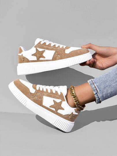 أحذية رياضية كاجوال للنساء بكعب منصة مريحة، متعددة الألوان، تنفس، قاعدة مطاطية لا تنزلق، متينة ومقاومة للتآكل، أحذية سفر باللون الأبيض