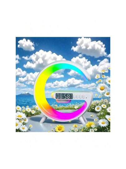 سماعة بلوتوث G63 اللاسلكية، شاحن السلكي، ساعة منبه صوتية ذكية مع إضاءة ليلية، مناسبة للسرير وطاولة المكتب، هدية لكل من الأطفال والبالغين