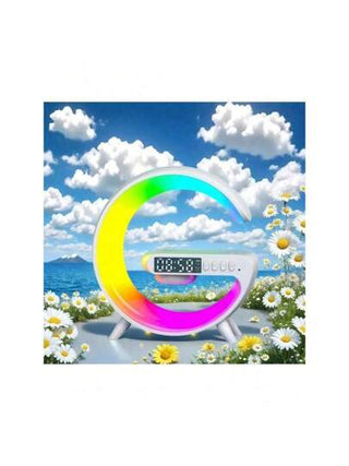 سماعة بلوتوث G63 اللاسلكية، شاحن السلكي، ساعة منبه صوتية ذكية مع إضاءة ليلية، مناسبة للسرير وطاولة المكتب، هدية لكل من الأطفال والبالغين