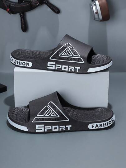 صنادل رجالية سهلة الارتداء، نعل سميك مقاوم للانزلاق مناسبة للحمام، تنفس، هواء، مقاومة للتآكل، نعال شقة سريعة الجفاف مناسبة للخارج