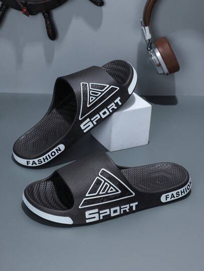 صنادل رجالية سهلة الارتداء، نعل سميك مقاوم للانزلاق مناسبة للحمام، تنفس، هواء، مقاومة للتآكل، نعال شقة سريعة الجفاف مناسبة للخارج