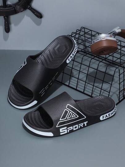 صنادل رجالية سهلة الارتداء، نعل سميك مقاوم للانزلاق مناسبة للحمام، تنفس، هواء، مقاومة للتآكل، نعال شقة سريعة الجفاف مناسبة للخارج