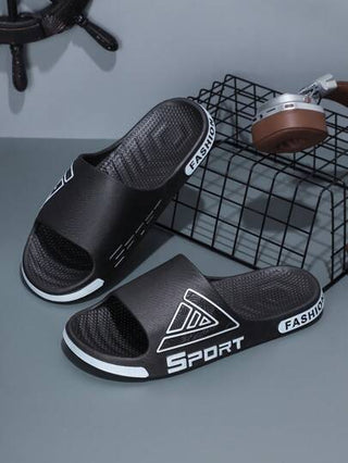 صنادل رجالية سهلة الارتداء، نعل سميك مقاوم للانزلاق مناسبة للحمام، تنفس، هواء، مقاومة للتآكل، نعال شقة سريعة الجفاف مناسبة للخارج