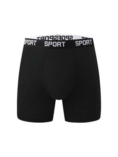 8 قطع من السراويل الداخلية للرجال بنمط رياضي ذو لون أحادي ونموذج منبسط، من قماش ناعم ومريح، وخصر مطاطي مريح بطباعة حرفية، سراويل داخلية رياضية ماصة للعرق وسريعة الجفاف، قطع طويلة مضادة للانزلاق عند الفخذ والأرداف، مناسبة للاستخدام اليومي العادي للجميع