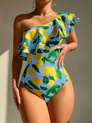 مايوه حريمي قطعة واحدة Swim Vcay بدلة سباحة ذات قطعة واحدة مطبوعة بألوان زاهية، حقوق الشراء محفوظة