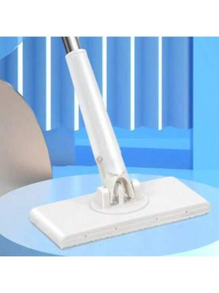 مسح آلي متعدد الاستخدامات مع قماش التنظيف القابل للاستبدال، أداة تنظيف منزلية محمولة برأس قابل للدوران 360 درجة وتصميم مقبض دفع-سحب، مناسب لتنظيف المطبخ والحمام باستخدام المناديل المبللة المختلفة والمناشف