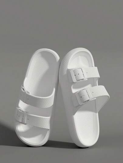 صندل سميك الأسفل للجنسين، يمكن ارتداؤه خارجيًا، بسيط ومريح لاستخدام المنزل الداخلي، مناسب لغرفة النوم والصالة والاستخدام الخارجي والرياضة والشاطئ والشارع