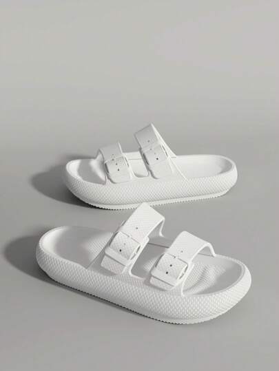 صندل سميك الأسفل للجنسين، يمكن ارتداؤه خارجيًا، بسيط ومريح لاستخدام المنزل الداخلي، مناسب لغرفة النوم والصالة والاستخدام الخارجي والرياضة والشاطئ والشارع