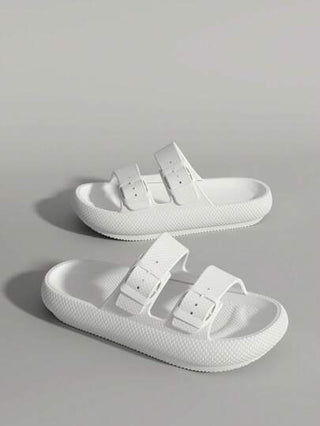 صندل سميك الأسفل للجنسين، يمكن ارتداؤه خارجيًا، بسيط ومريح لاستخدام المنزل الداخلي، مناسب لغرفة النوم والصالة والاستخدام الخارجي والرياضة والشاطئ والشارع