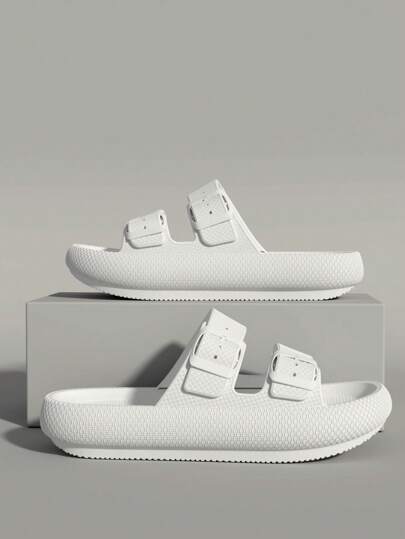 صندل سميك الأسفل للجنسين، يمكن ارتداؤه خارجيًا، بسيط ومريح لاستخدام المنزل الداخلي، مناسب لغرفة النوم والصالة والاستخدام الخارجي والرياضة والشاطئ والشارع