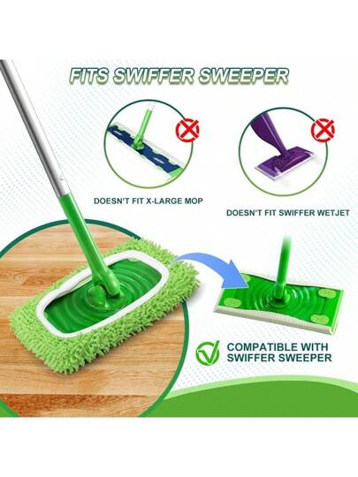 طقم أقمشة أرضية - أقمشة ميكروفيبر قابلة لإعادة الاستخدام لممسحات الأرضية