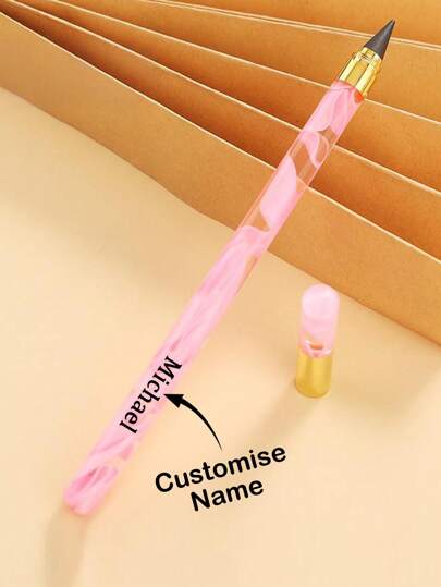قلم رصاص مخصص مع نص/ اسم شخصي، متعدد الألوان، جسم من البلاستيك الشفاف، بدون محدد أو حبر، متين للكتابة والرسم، HB، هدية للطلاب، عيد الميلاد، التخرج، عيد الميلاد