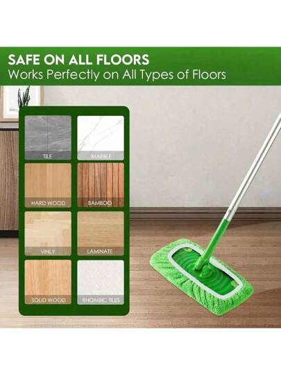 2 قطعة/4 قطع من أغطية المساحات القابلة لإعادة الاستخدام الفاخرة: قابلة للغسيل، متينة، قوية الامتصاص للرطب والجاف