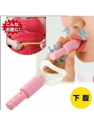 1 قطعة من مدرب التنفس البطني للكبار - أزرق وأبيض من مادة ABS الممتازة، غير كهربائي، ممارسة عضلات الحجاب الحاجز على 3 مراحل،أداة تدريب ولياقة بدون بطاريات، إكسسوارات صالة الألعاب الرياضية