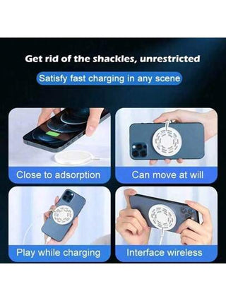 شاحن لاسلكي مغناطيسي سريع 15 واط، متوافق مع أيفون 15/14/13/12/برو ماكس/إكس آر/إكس إس ماكس، متوافق مع جالاكسي إس 23/إس 22/إس 21/إس 20، وميت 60 برو/50/40، متوافق مع ايربودز 2/3، شاحن لاسلكي سريع بشكل قرص، شاحن لاسلكي متوافق مع أيفون 16 15 14 13 12 برو ماكس