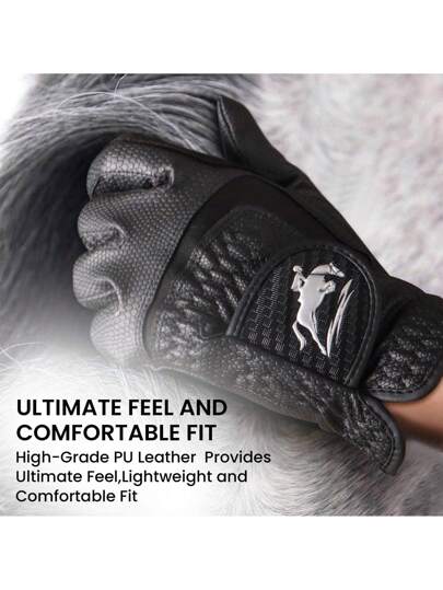 FINGER TEN قفازات ركوب الخيل للنساء قابلة للتمدد، قفازات فروسية، مضادة للانزلاق، تنفس جيد وخفيفة الوزن مناسبة لركوب الدراجات والدراجات الهوائية والبستنة والأنشطة الخارجية مناسبة لجميع الفصول