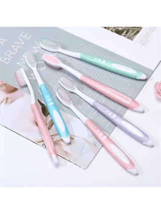 4 قطع/عبوة فرش أسنان يدوية من الفحم الناعم مصنوعة من البامبو ذات شعيرات ناعمة للثنايا، تنظيف عميق للفم، مناسبة للاستخدام اليومي في المنزل