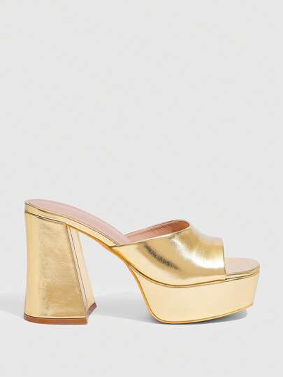 CUCCOO SZL صندل أنيق بكعب عالي وطبقة وقاية من الماء للسيدات