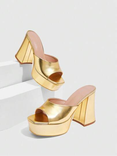 CUCCOO SZL صندل أنيق بكعب عالي وطبقة وقاية من الماء للسيدات