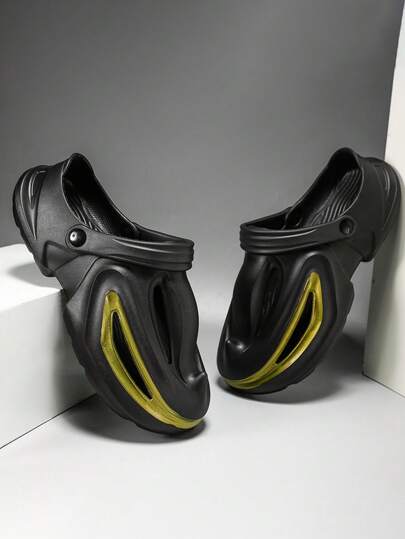 حذاء رجالي مثقب بنعل ناعم وأغطية للأصابع 2025 ، مناسب للارتداء داخليًا وخارجيًا كشبشب للشاطئ ، كاجوال متعدد الاستخدامات ، سميك السوق وعصري