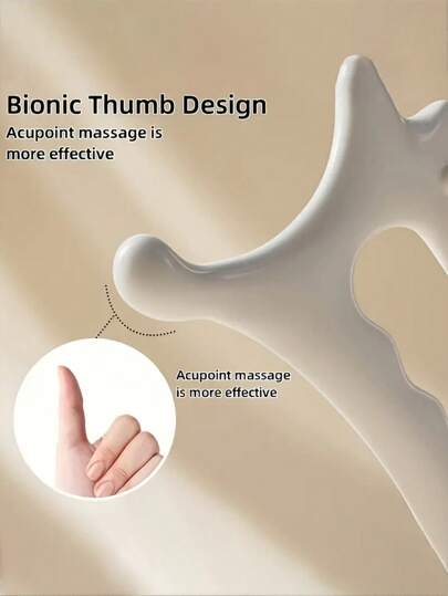 قطعة واحدة أداة تدليك الإبهام البيونيكية الأرجونومية، لوحة إعادة التأهيل ذات الحافة المموجة، استرخاء أنسجة فاشيا عميقة، بتشكيل الوجه، مصنوعة من مادة البولي بروبلين المتينة، مقاس عام من اكسسوارات صالة الألعاب الرياضية