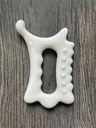 قطعة واحدة أداة تدليك الإبهام البيونيكية الأرجونومية، لوحة إعادة التأهيل ذات الحافة المموجة، استرخاء أنسجة فاشيا عميقة، بتشكيل الوجه، مصنوعة من مادة البولي بروبلين المتينة، مقاس عام من اكسسوارات صالة الألعاب الرياضية