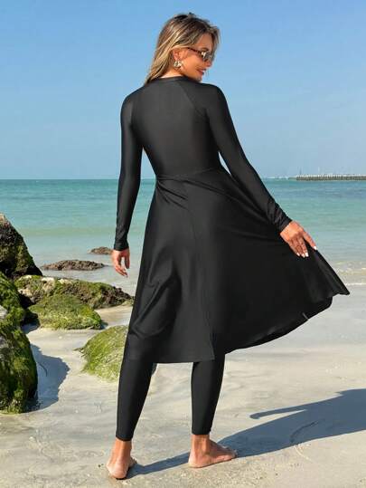 Swim Mulvari واقي شمسي للنساء طويل الأكمام ، موضة للصيف